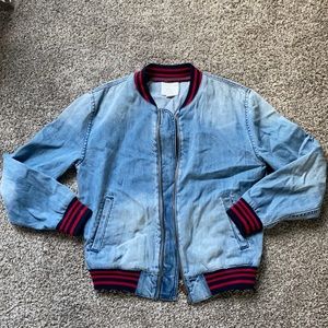 Denim bomber jacket